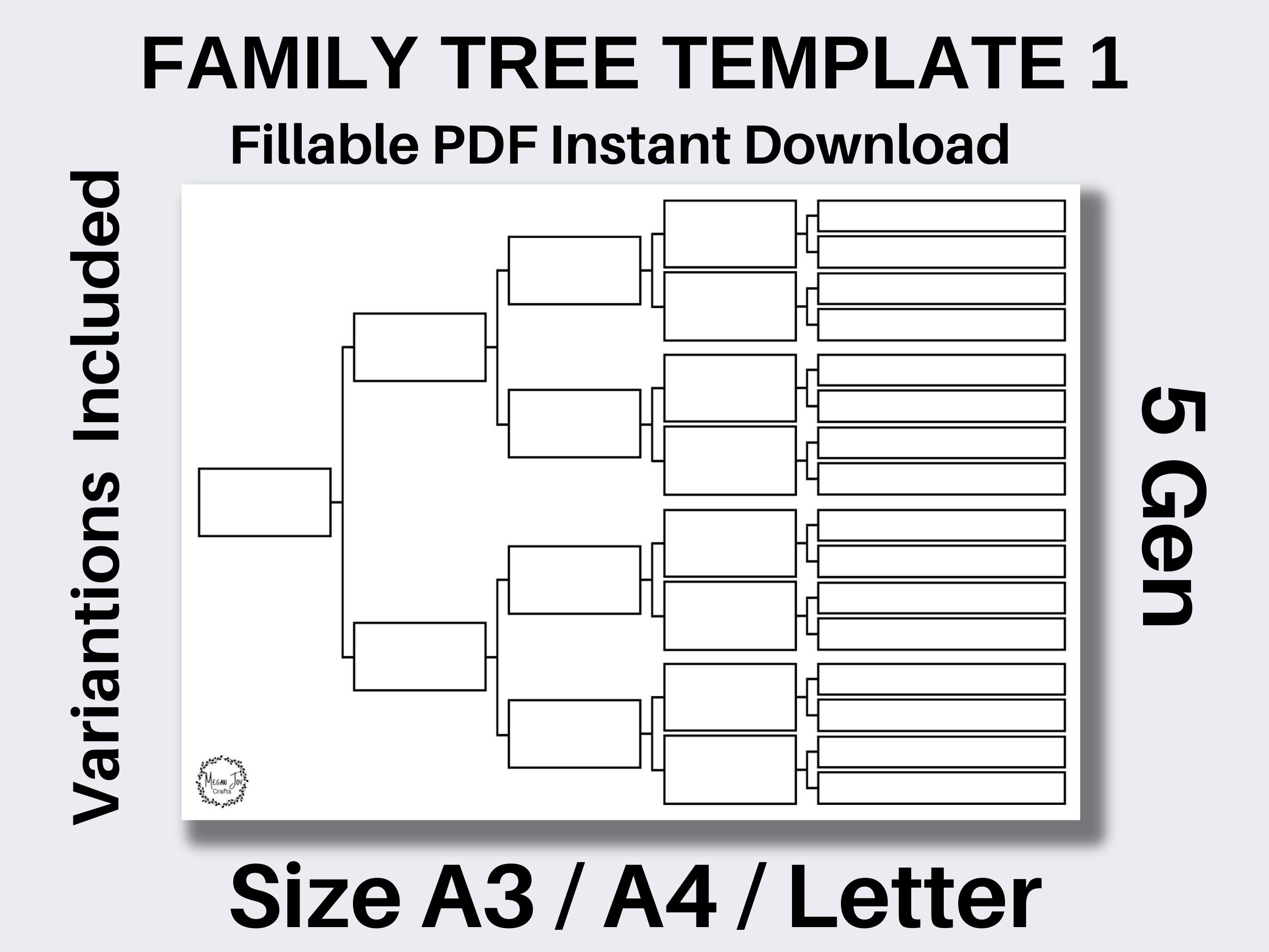 Blank Family Tree Template