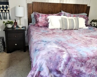 Hand Dyed Duvet Cover In Geode Ready To Ship Tie Dye Bedding Etsy
