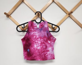 Tie Dyed Cropped Top, Size SMALL, Yoga Top, Tank Top, Festival Crop Top, Bralette, Loungewear