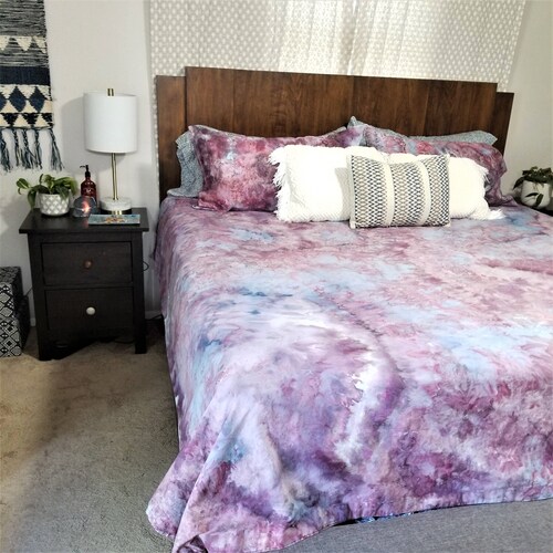 Tie Dye Duvet Cover in RAVEN Boho Bedding Set Cotton Etsy