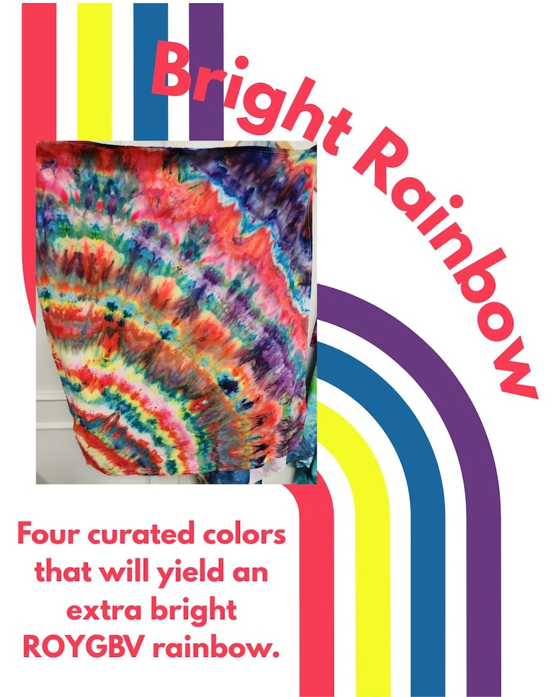 DIY Ice Dyeing Kit: Fiber Reactive Dyes for Colorful Parties, Gifts, and Creative Crafting Rainbow