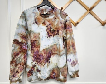 Hand-Dyed Earth Mother Festival Sweatshirt: Unique Bohemian Pullover Gift for Nature Lovers