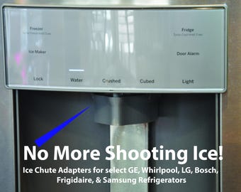 Ice Dispenser Chute Adapter (Funnel Shield) for GE Whirlpool Samsung BOSCH LG Refrigerators Kitchen Stop the Shooting Ice