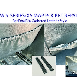 BMW 5-Series & X5 E60 E70 Map Pocket Repair Kit for Gathered Leather