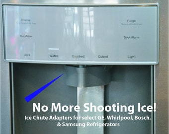 Ice Dispenser Chute Adapter (Funnel Shield) for GE Whirlpool Samsung BOSCH LG Refrigerators Kitchen Stop the Shooting Ice