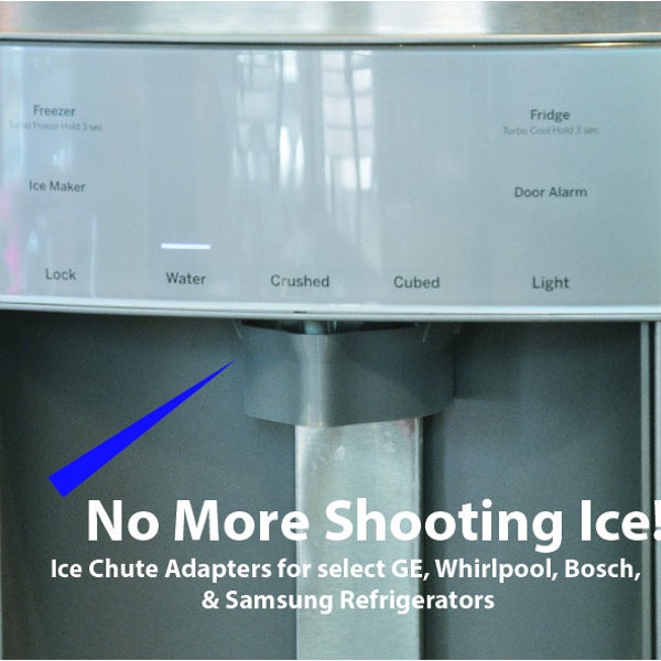 Ice Dispenser Chute Adapter (Funnel Shield) for GE Whirlpool Samsung BOSCH LG Refrigerators Kitchen Stop the Shooting Ice