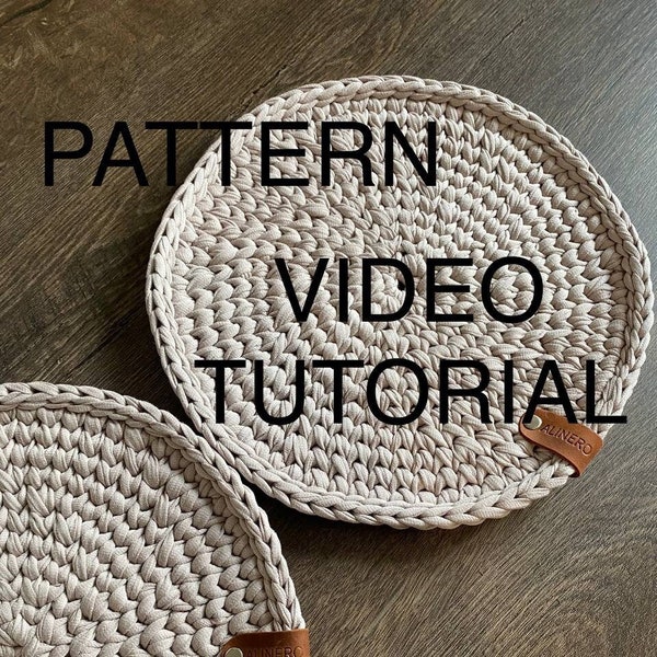 crochet placemat pattern + video tutorial, table setting crochet, crochet coaster