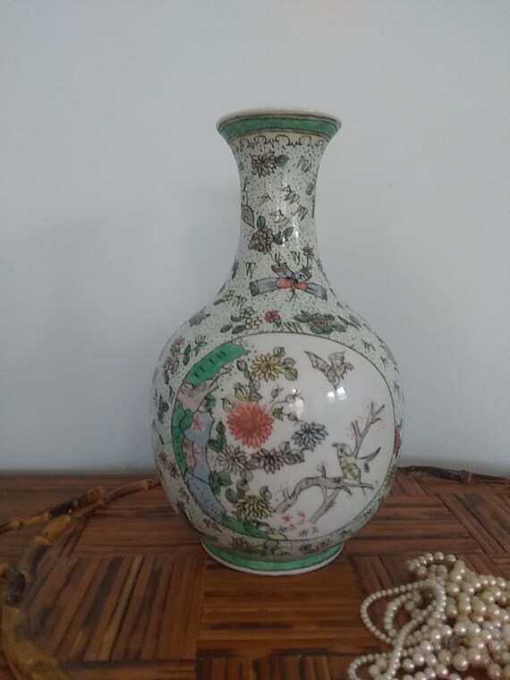 Large Hand Painted Chinoiserie Case In The Famille Verte Style Etsy