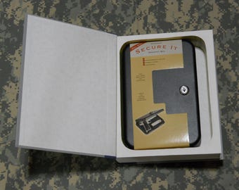 lockable, Webster's New Universal Encyclopedia, hollow book safe with locking box