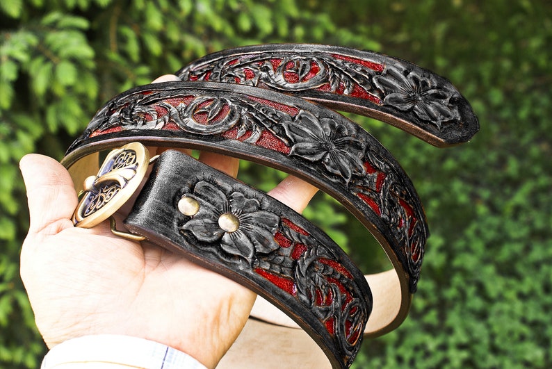 tooled leather men/'s leather belt leather belt leather belt women tooled leather belt carved leather belt belt leather tooled belt