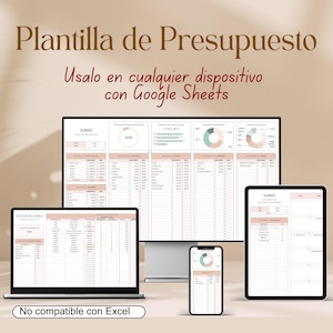 Plantilla Presupuesto Mensual Google Sheets | Control de Gastos e Ingresos | Organizador Finanzas Personales Editable | Monthly budget