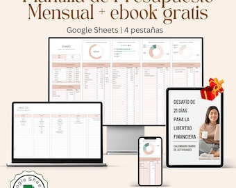 Plantilla Presupuesto Mensual V01, principiantes, control ingresos y gastos, presupuesto de Google Sheets, finanzas personales