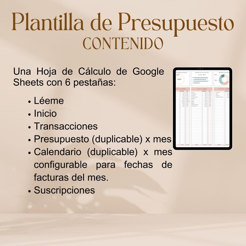 Plantilla Presupuesto Mensual Google Sheets | Control De Gastos E ...