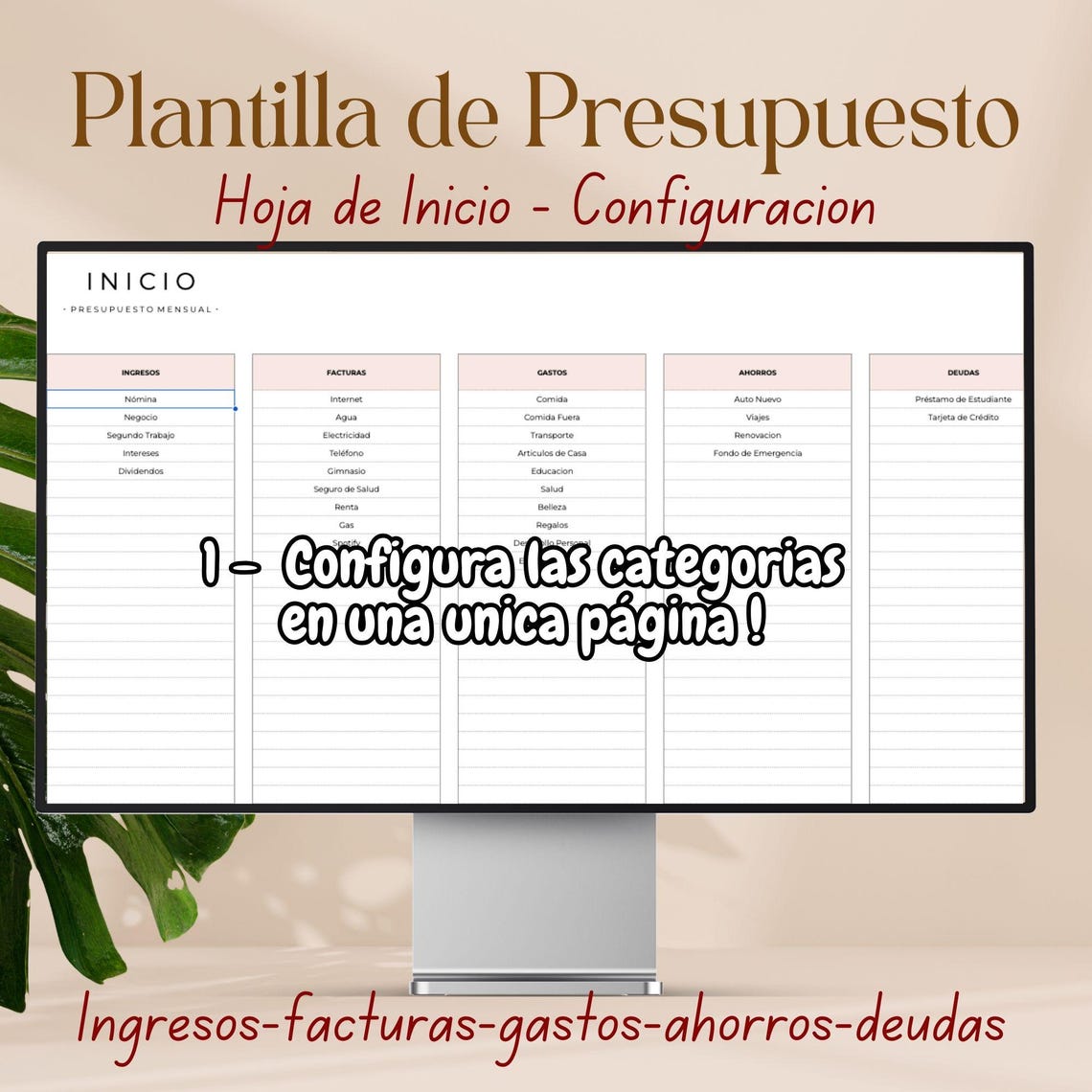 Plantilla Presupuesto Mensual Google Sheets | Control De Gastos E ...