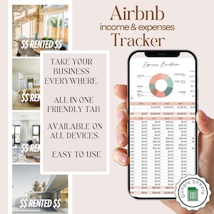 Rental Property Accounting Spreadsheet,Income & Expense Tracker for Landlords,Google Sheets, small business Tracker,Airbnb Accounting,