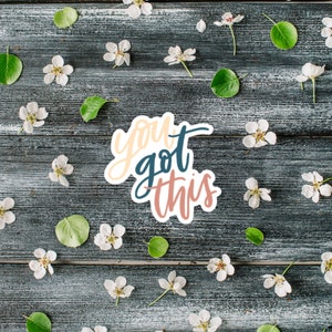 You Got This Sticker | Encouragement Sticker | Gift for Friend | Water Bottle Sticker | Laptop Decal | Weatherproof Die Cut Sticker