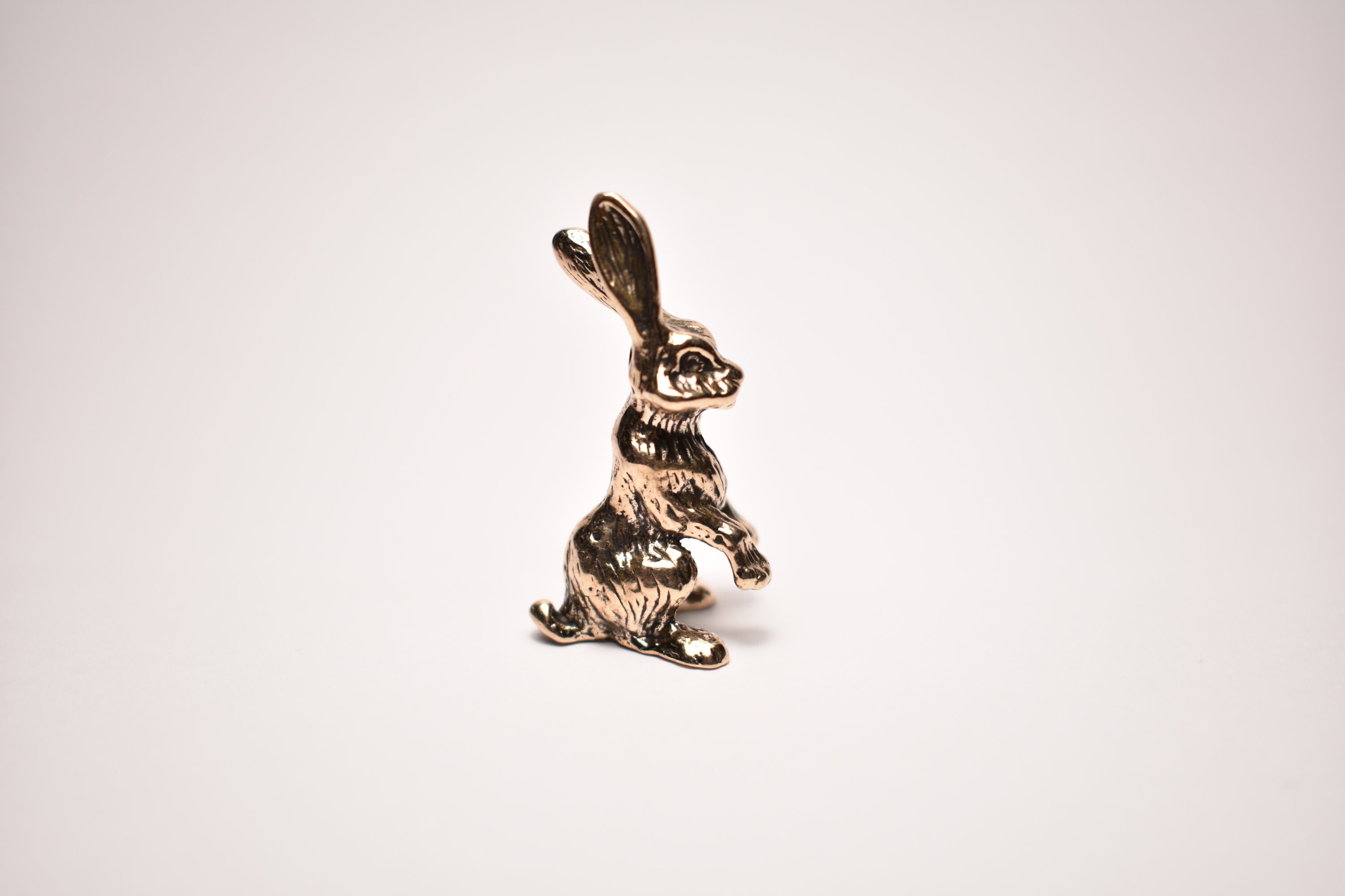 Bronze Rabbit Figurine Bronze Miniature Rabbit Bronze Animal Bronze