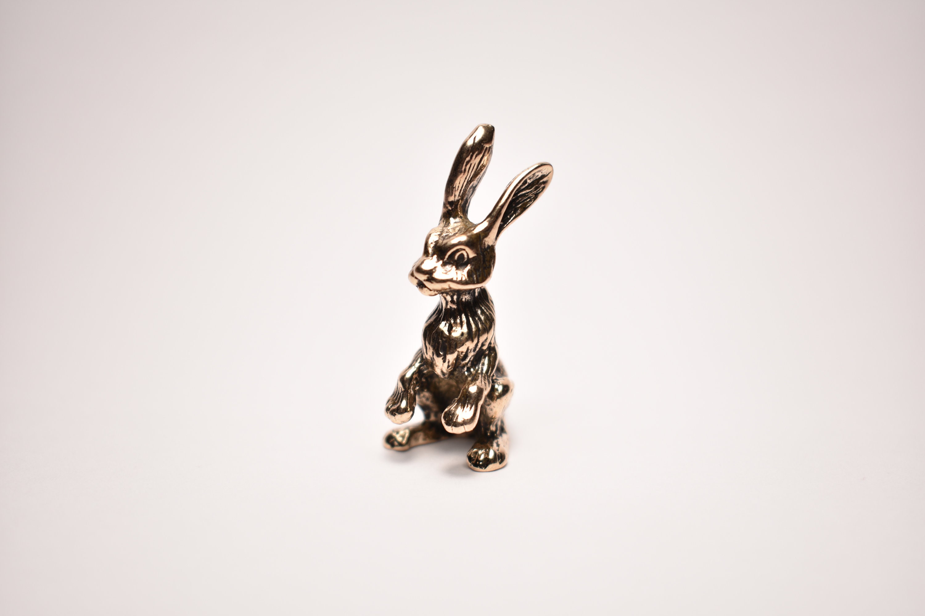 Bronze Rabbit Figurine Bronze Miniature Rabbit Bronze Animal Bronze