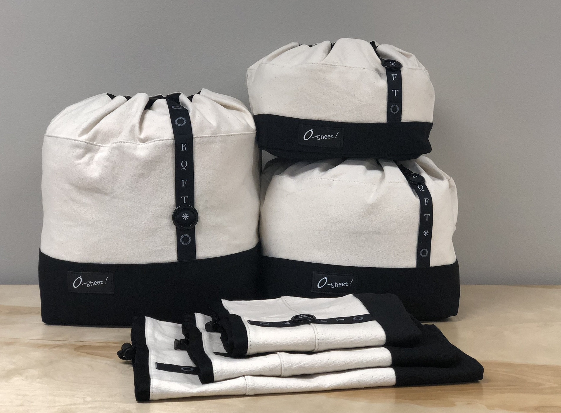 Original Creators of Bed Sheet Storage bags.  Organize your Linen Closet in Minutes. Designed for sheets, blankets, bedding, and clothing.