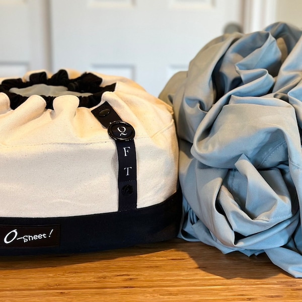 Cotton Canvas Bed Sheet Storage Bag: Linen Closet Organizer