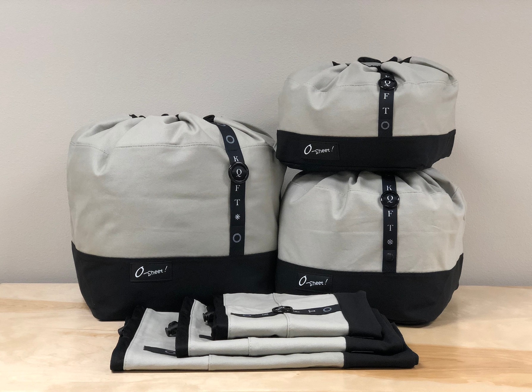 Original Creators of Bed Sheet Storage bags.  Organize your Linen Closet in Minutes. Designed for sheets, blankets, bedding, and clothing.