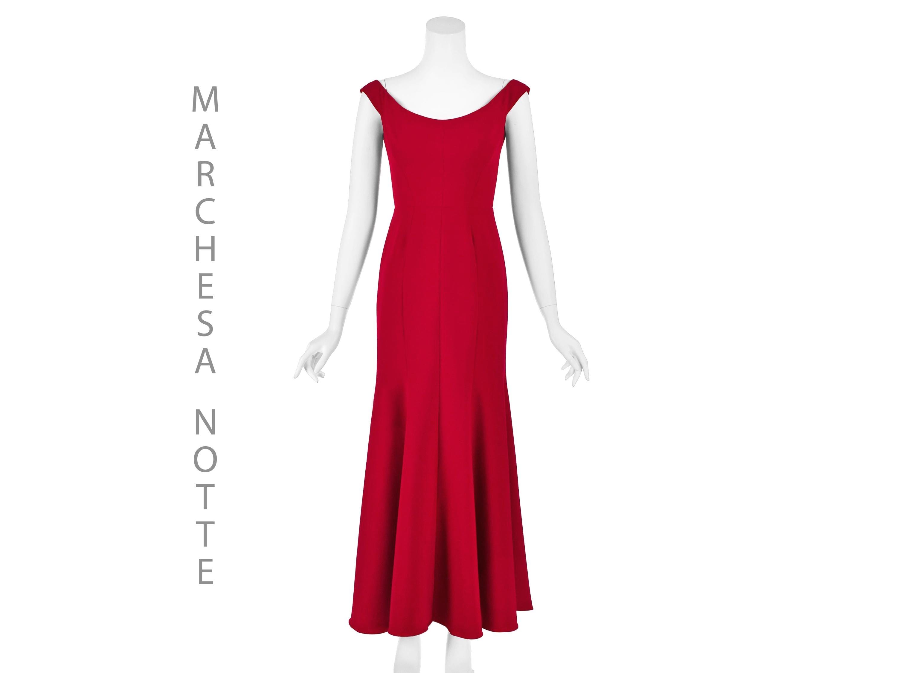 MARCHESA NOTTE Vintage Red Maxi Gown - Fit and Flare - Size 2 XS - Etsy
