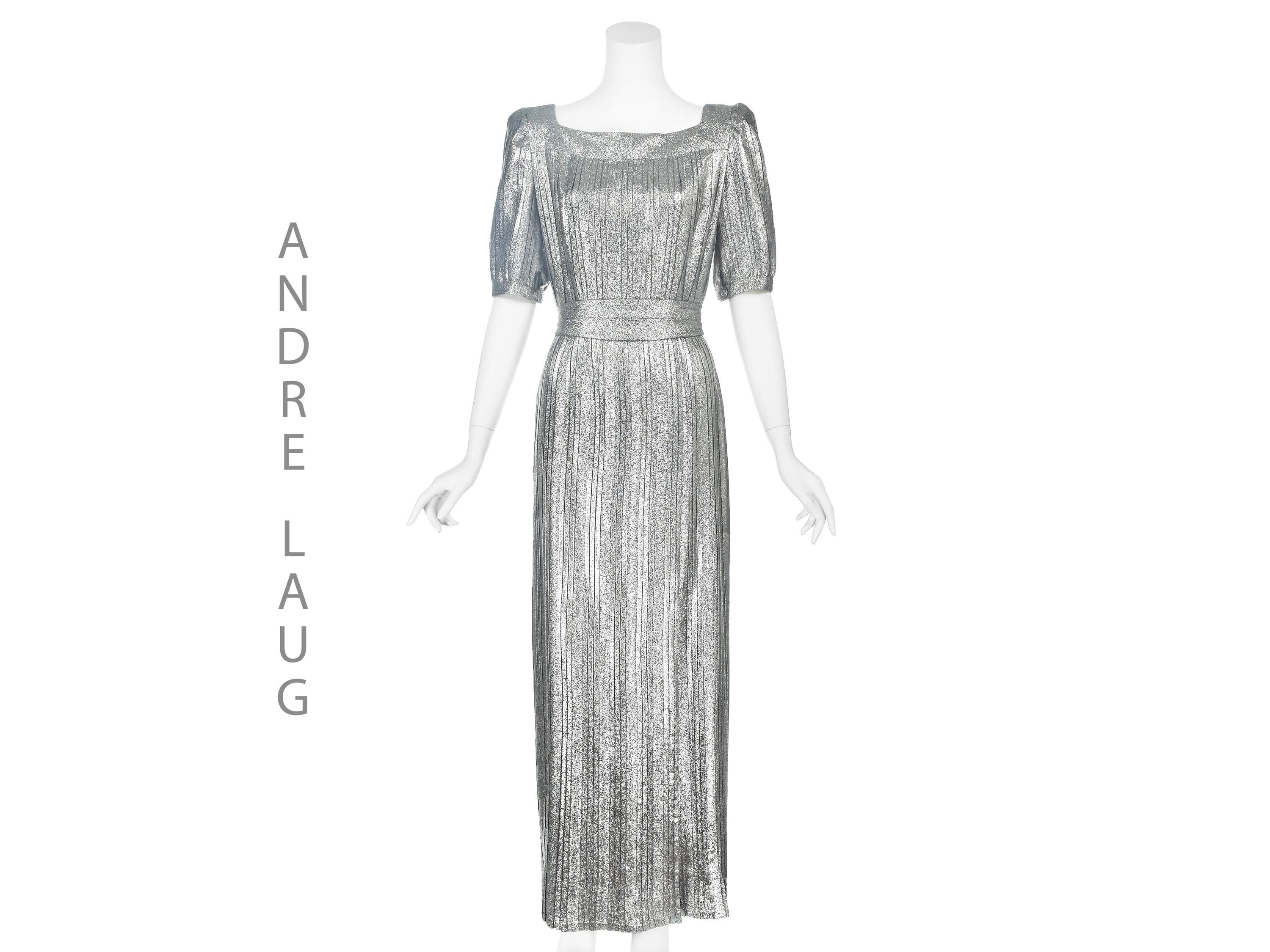 Pleated Silver Dress - Etsy