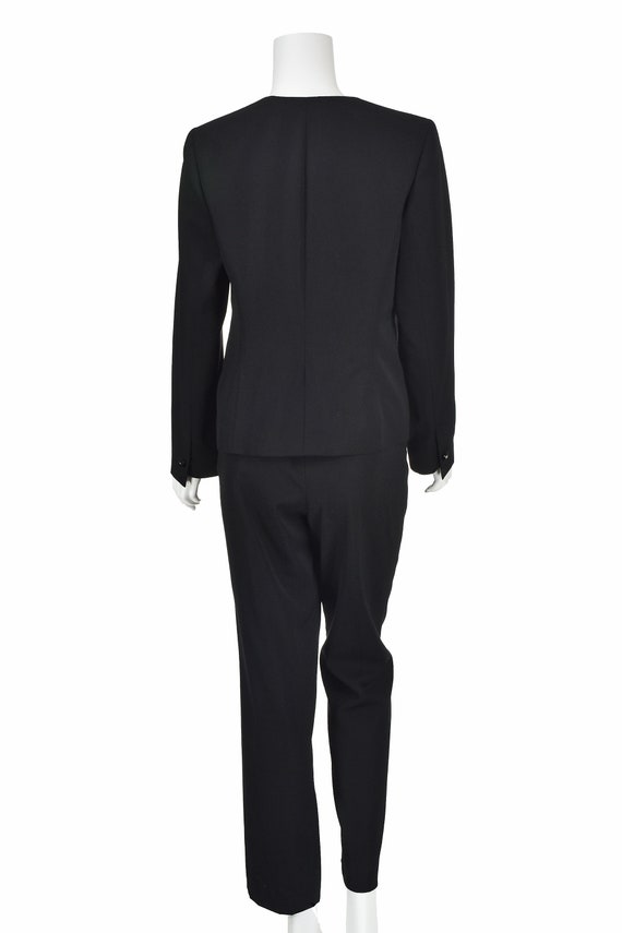 CHANEL Vintage Black Wool Pantsuit with "GABRIELL… - image 8