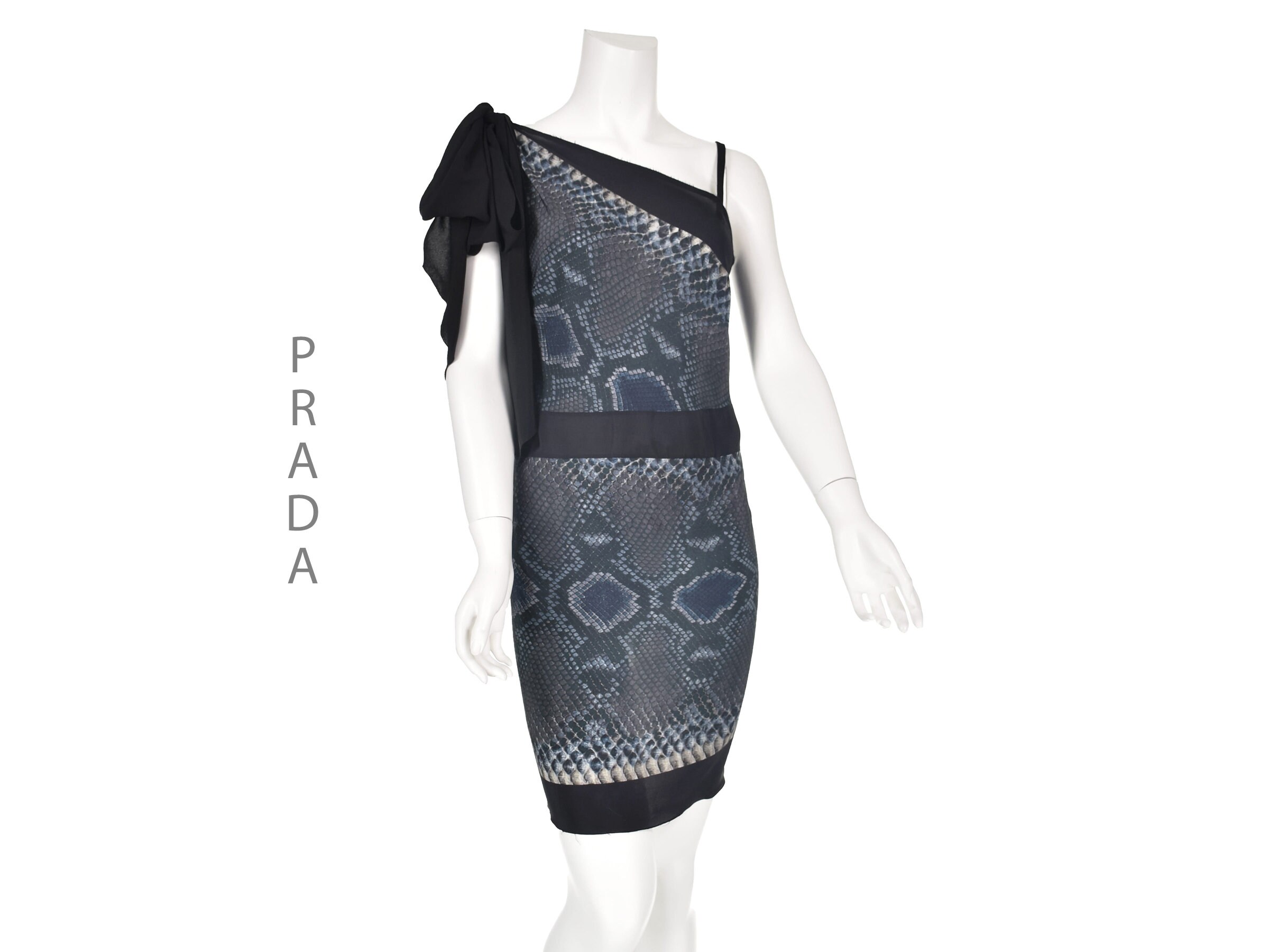 prada bodycon dress Navy Ribbed Knit Cotton Dress | PRADA