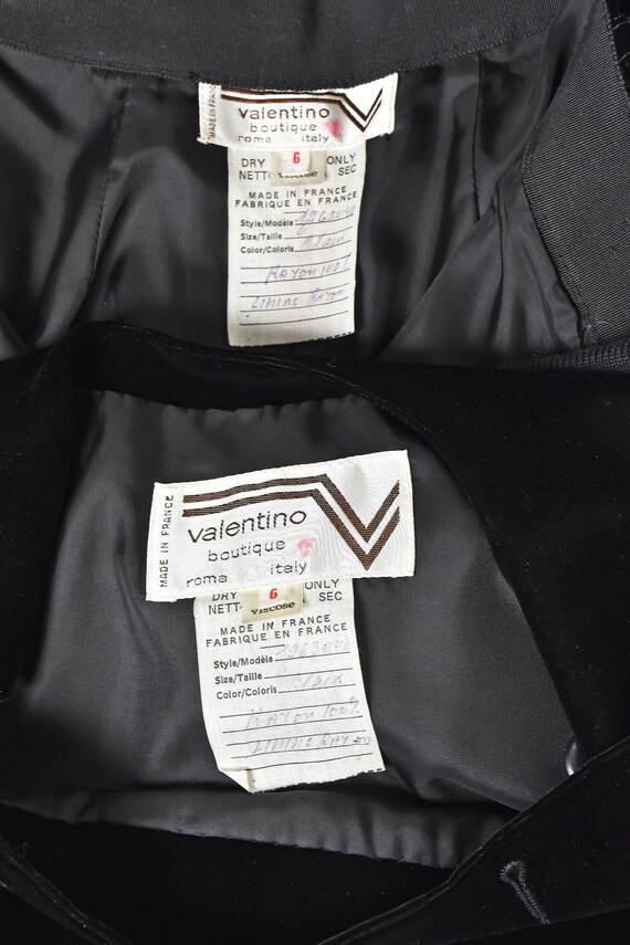 VALENTINO Vintage Black Velvet Leisure Suit with … - image 10