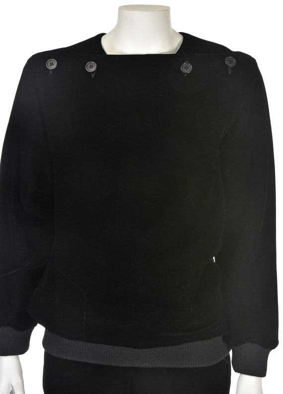 VALENTINO Vintage Black Velvet Leisure Suit with … - image 5