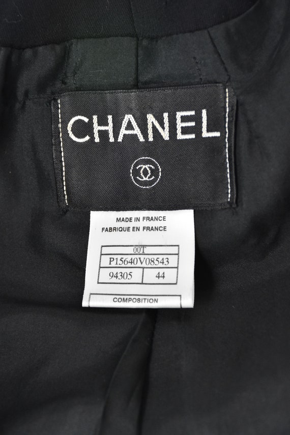 CHANEL Vintage Black Wool Pantsuit with "GABRIELL… - image 10