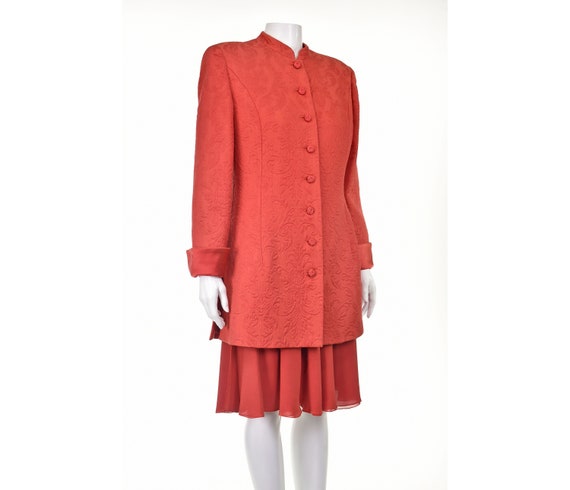 Vintage VALENTINO NIGHT Red Matelasse Jacket and S