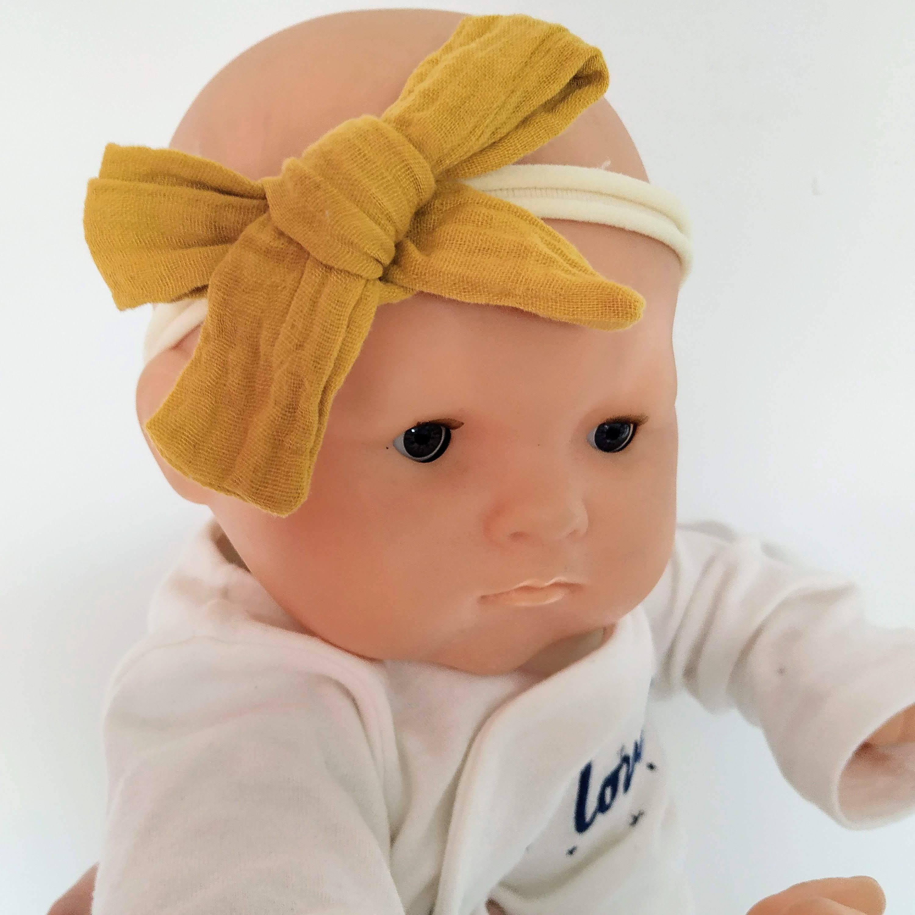 Yellow Headband Baby Girl Bow Headband Perfect Baby Shower | Etsy