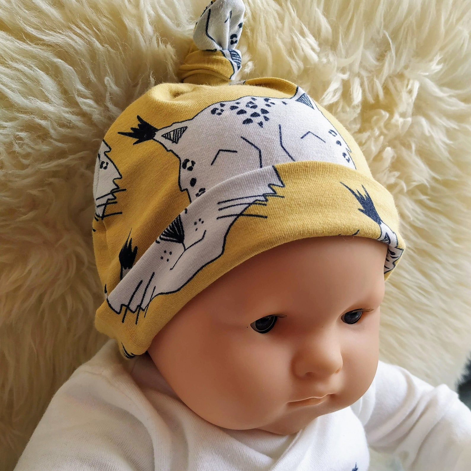 Organic Cotton Baby Hat newborn / 03 months Etsy