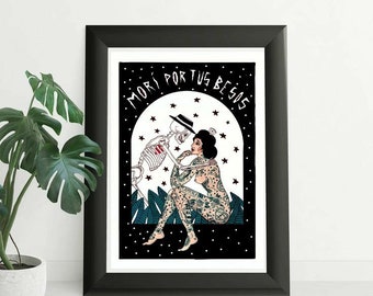 Print I died for your kisses