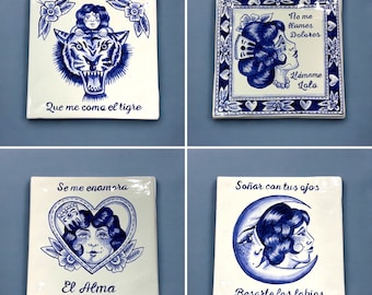 Azulejo Flamenco pintado a mano