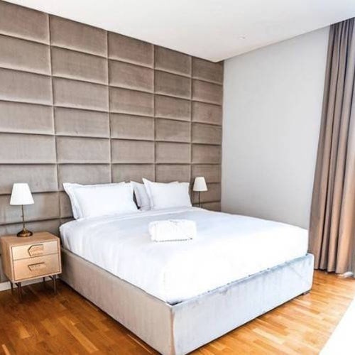 Vertical Design Fabric Upholstered Headboard Wall Panels Etsy