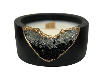 Geode Soy Candle | Santal | Wooden Wick