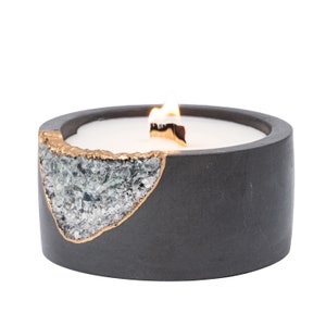 Geode Crystal Soy Candle Concrete Candle Christmas Gifts image 3