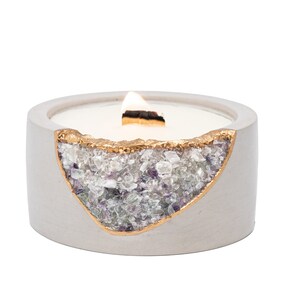 Geode Crystal Soy Candle Concrete Candle Christmas Gifts image 1