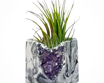 Geode Planter | Cement Candle Holder | Air Plant Planter | Succulent Planter