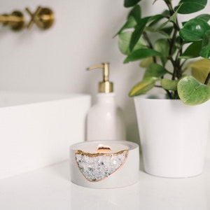 Geode Crystal Soy Candle Concrete Candle Christmas Gifts image 3