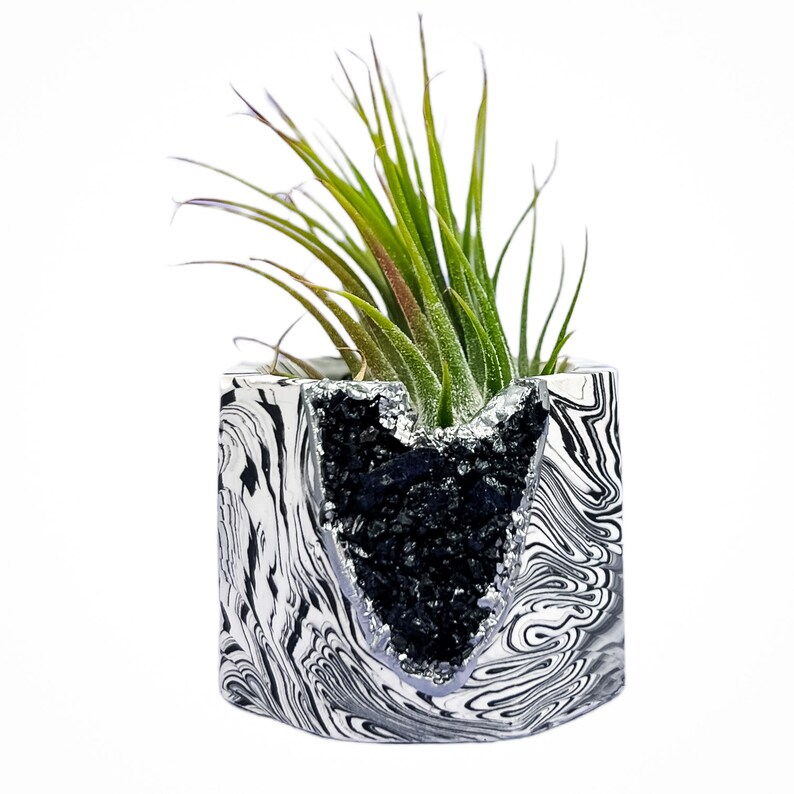 Geode Planter Cement Candle Holder Air Plant Planter Succulent Planter image 1