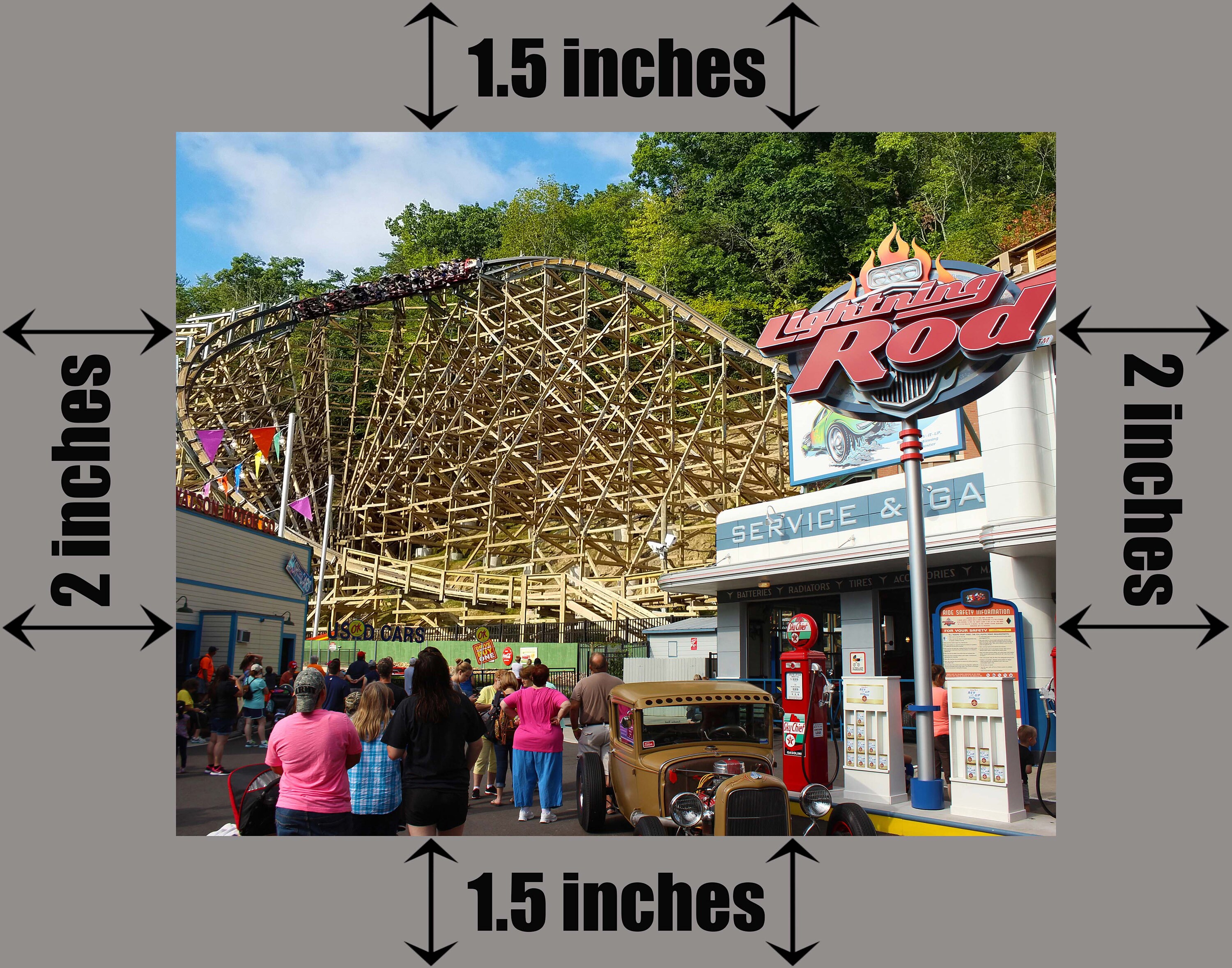 Lightning Rod Roller Coaster at Dollywood 11x14 Color Photo Etsy Sweden