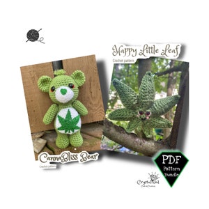 CannaBliss Bär & Happy Little Leaf Häkelanleitungen Bundle
