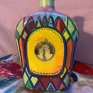 Hand painted Crown Royal bottle