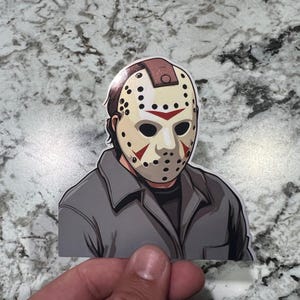 Jason Stickers Halloween Horror Movie Stickers for Laptop Friday The 13th Sticker for Cup Jason Hockey Mask Stickerful for Book St icker