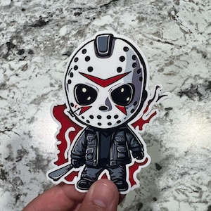 Jason Stickers Halloween Horror Movie Stickers for Laptop Friday The 13th Sticker for Cup Jason Hockey Mask Stickerful for Book St icker