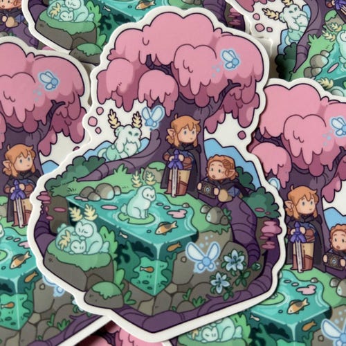 Pegatina de la montaña Satori de Zelda